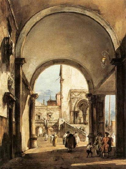 Francesco Guardi An Architectural Caprice before 1777 oil painting picture